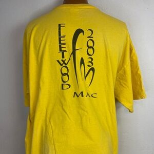 Fleetwood Mac Spell Out FM  2003 Vtg  2-Sided Yellow T-Shirt Sz XXL